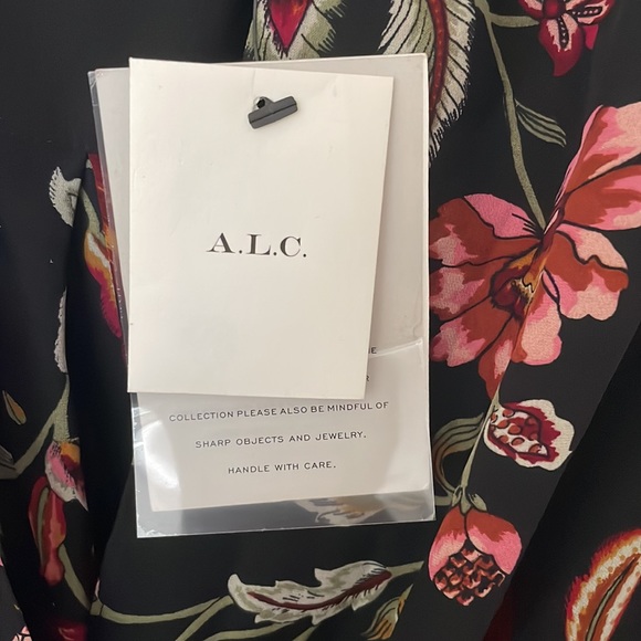 A.L.C $595 Floral Ruched Dress - Picture 7 of 13